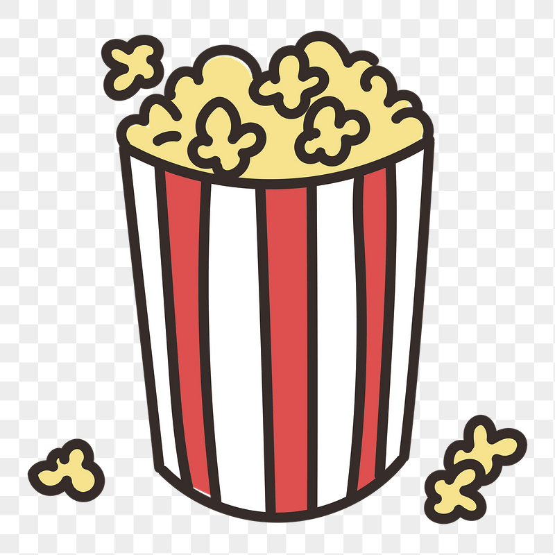 Popcorn  doodle png sticker, | Free PNG - rawpixel