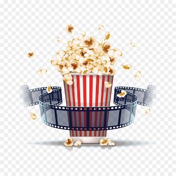 Popcorn Film Stock illustration Cinema - Popcorn and film 