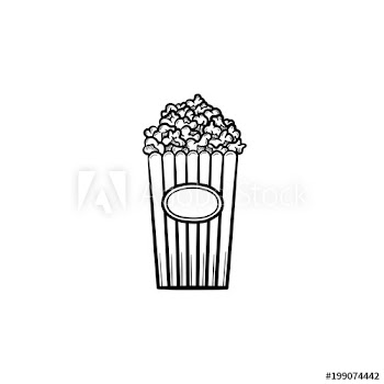 Popcorn hand drawn outline doodle icon