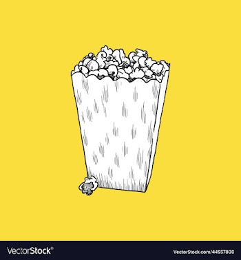 popcorn icon fast food sketch and vintage style