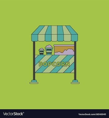 Popcorn shop vector image