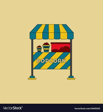 Popcorn shop vector image