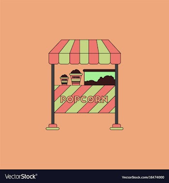Popcorn shop vector image