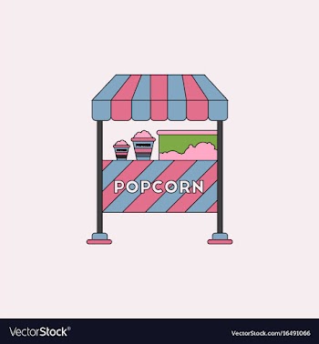Popcorn shop vector image