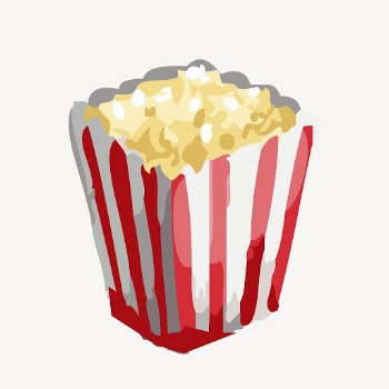 Popcorn sticker, food psd. Free | Free PSD - rawpixel