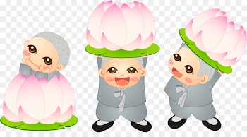 Popeye Cartoon Drawing - Lotus cute little monks, Vector material 