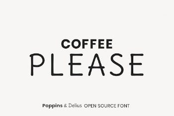 Poppins & Delius open source | Free Font Add-on - rawpixel
