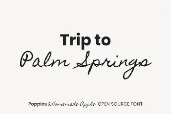 Poppins & Homemade Apple open | Free Font Add-on - rawpixel