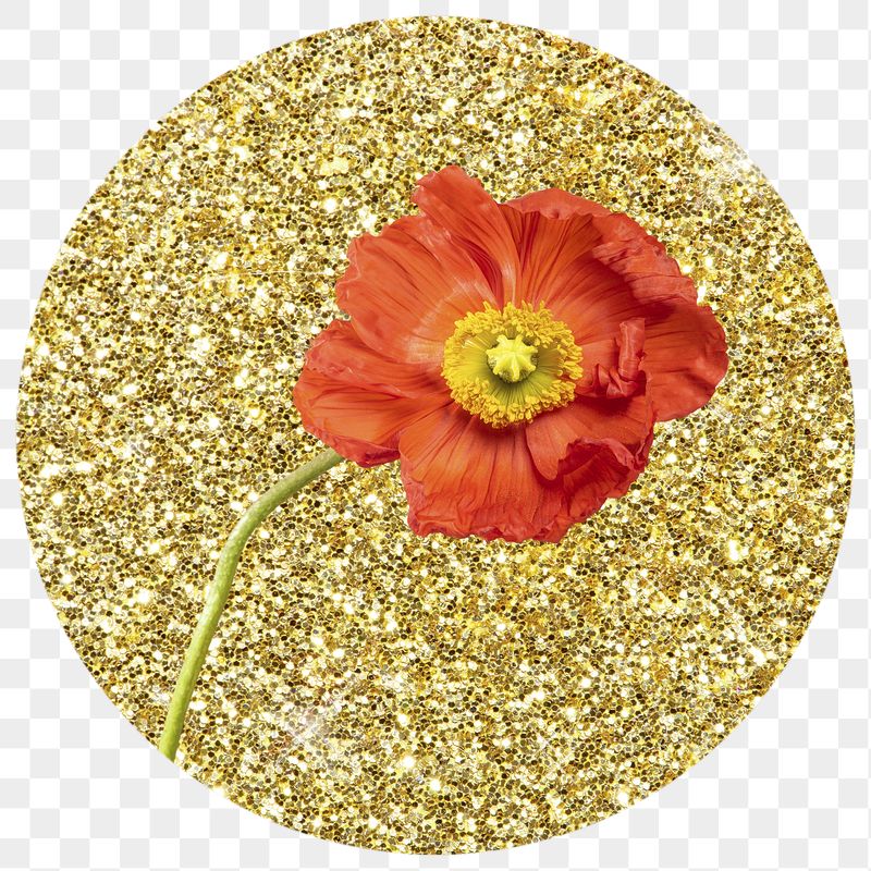 Poppy flower png badge sticker, | Free PNG - rawpixel