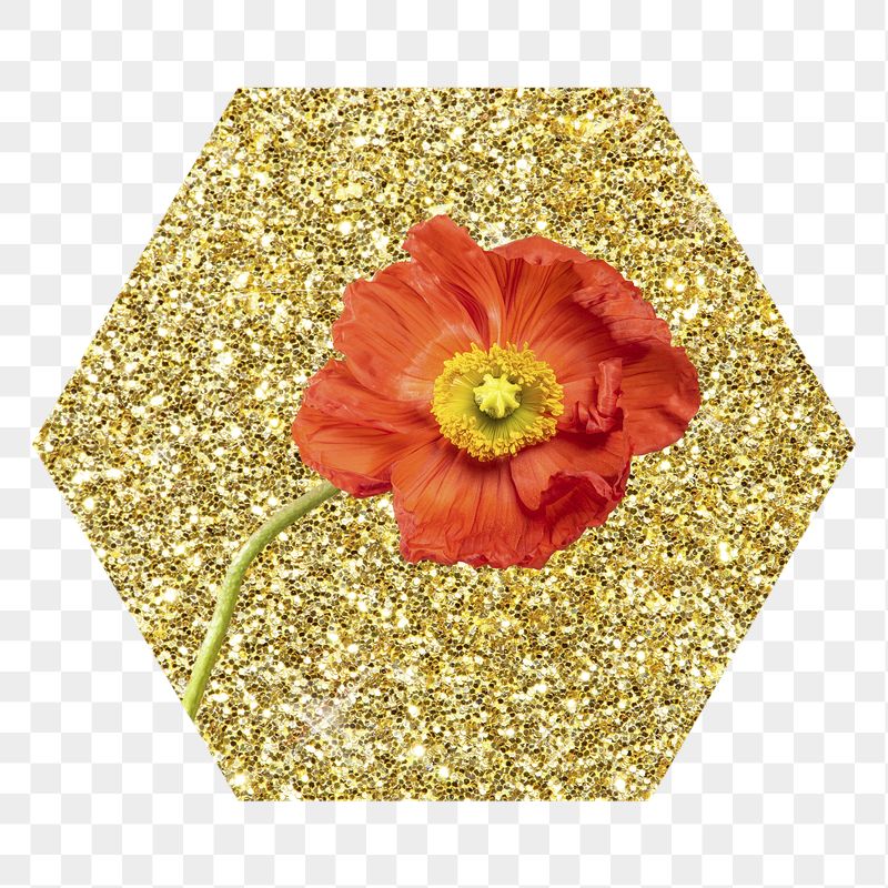 Poppy flower png badge sticker, | Free PNG - rawpixel