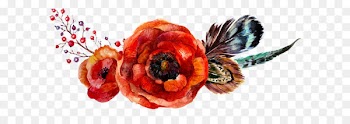 Poppy Flowers Flower bouquet - Watercolor flowers 