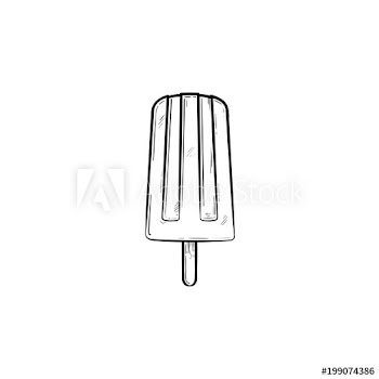 Popsicle vector hand drawn outline doodle icon