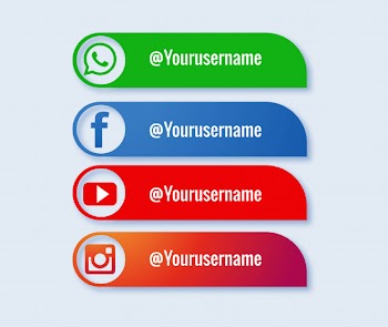 Popular collection of social media lower thirds Free Vector