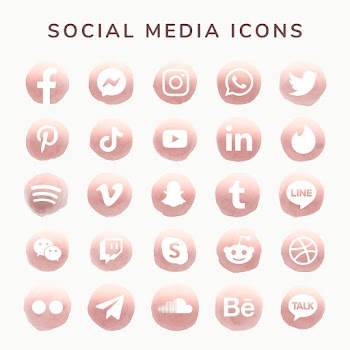 Popular social media icons psd set in… | Free stock illustration | High Resolution graphic