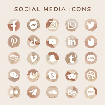 Popular social media icons vector set in… | Free stock illustration | High Resolution graphic