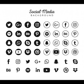 Popular social media logo collection Free Vector