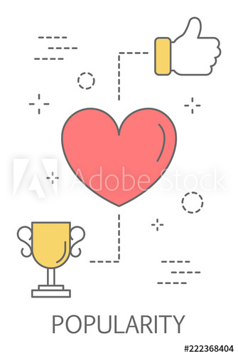 Popularity in social networks concept