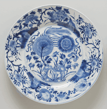 porcelain with floral decor in underglaze | Free Photo - rawpixel