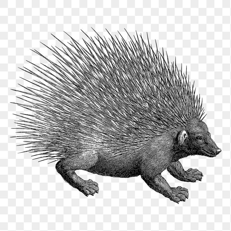 Porcupine png sticker illustration, transparent | Free PNG - rawpixel