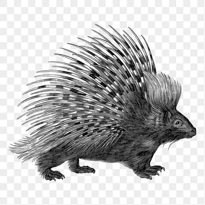 Porcupine png sticker illustration, transparent | Free PNG - rawpixel
