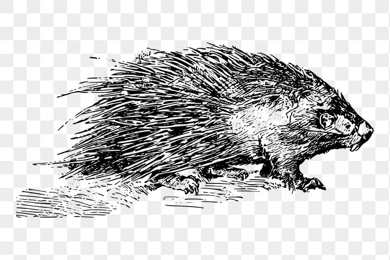 Porcupine png sticker rodent animal | Free PNG - rawpixel