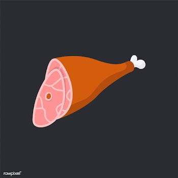 Pork leg ham food vector | Free stock vector - 487687