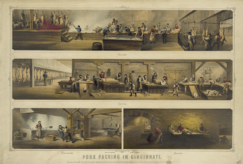 Pork packing in Cincinnati. Print | Free Photo - rawpixel