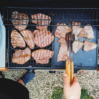 Pork steaks barbeque 
