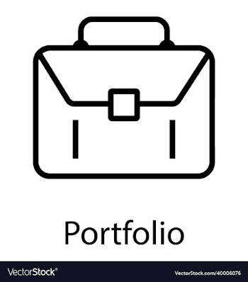 portfolio line icon isolated briefcase bag