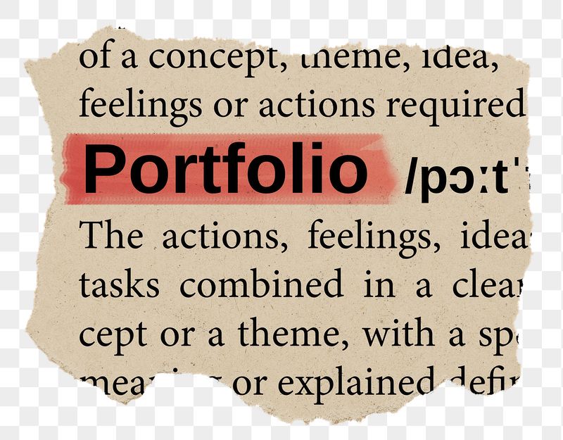 Portfolio png word sticker, torn | Free PNG - rawpixel