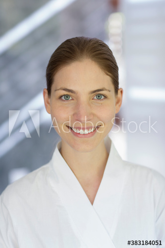 Portrait confident beautiful young woman