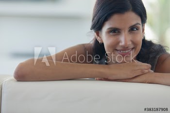 Portrait confident beautiful young woman