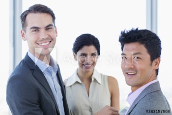 Portrait confident business people