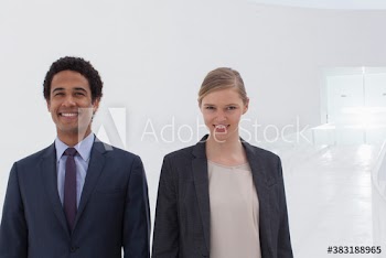 Portrait confident business people