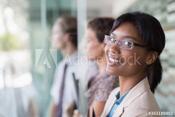 Portrait confident businesswoman