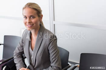 Portrait confident businesswoman in lobby
