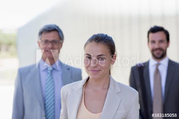 Portrait confident corporate business people