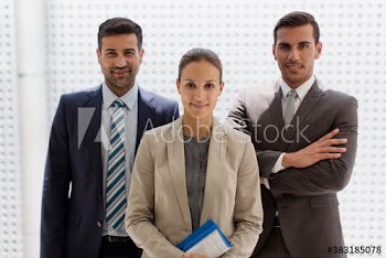 Portrait confident corporate business people