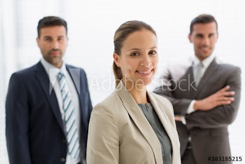 Portrait confident corporate business people