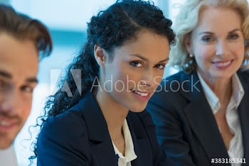Portrait confident corporate business people