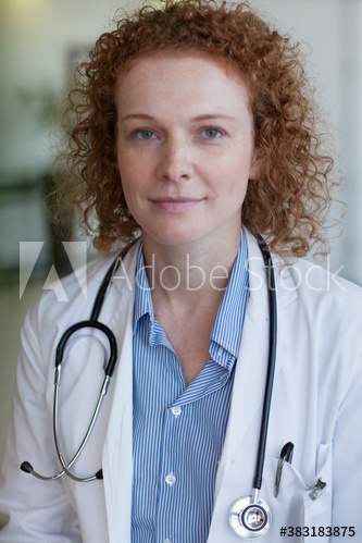 Portrait confident female doctor