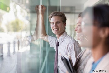Portrait confident young businessman