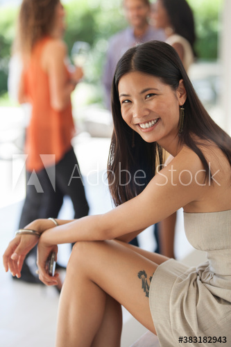 Portrait happy beautiful young woman