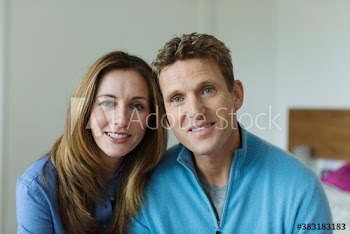 Portrait happy couple