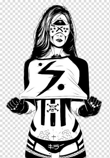 Portrait Illustrator Creativity Art Illustration, Black and white illustrations cool beauty transparent background PNG clipart
