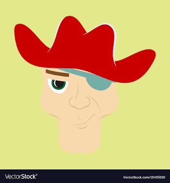 Portrait man in cowboy hat flat vector image