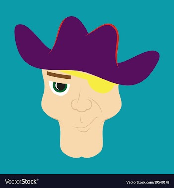 Portrait man in cowboy hat flat vector image