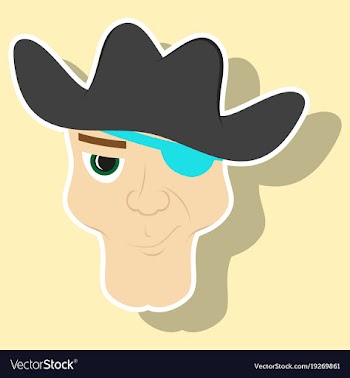 Portrait man in cowboy hat sticker vector image