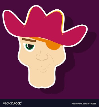 Portrait man in cowboy hat sticker vector image