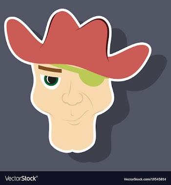 Portrait man in cowboy hat sticker vector image